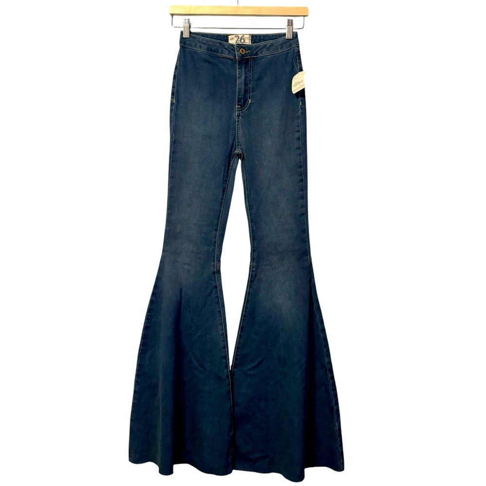 Free People Dark Blue Flare Jeans